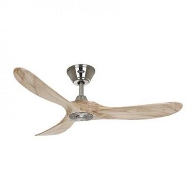 Ventilateur Plafond Genuino 122cm Chromé Bois naturel CASAFAN 312216