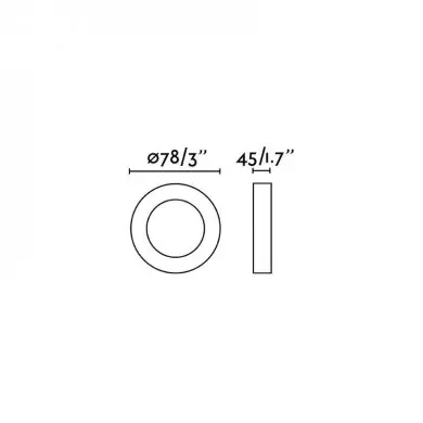 Encastré Intérieur Neon Noir Rond FARO 43409