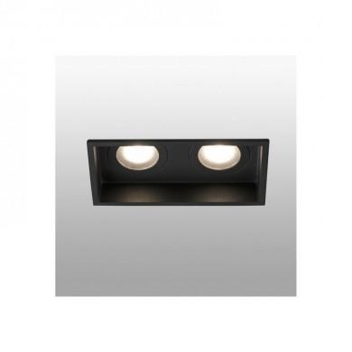 Encastré Intérieur Hyde Noir Carré 2x8W GU10 LED FARO 40125