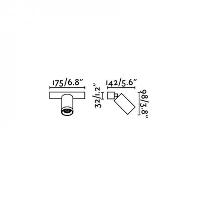 Applique Murale Stan Blanc H142 1x8W GU10 LED FARO 43740