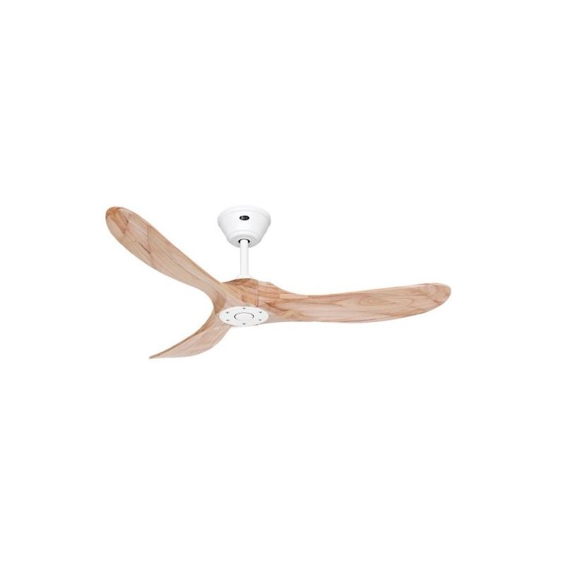 Ventilateur de Plafond Eco Genuino 122cm Blanc Bois Naturel CAS_312219 312219 Ventilateur de Plafond Eco Genuino 122cm Blanc Bois Naturel CASAFAN 312219