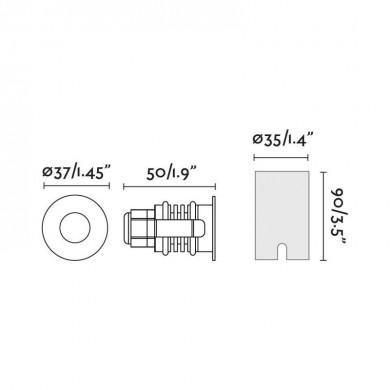 Encastré Extérieur Grund Noir 1x2W COB LED FARO 70735