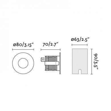 Encastré Extérieur Grund 1x7W COB LED FARO 70734