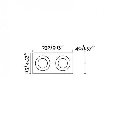 Encastré Intérieur Argón Noir 2x50W LED FARO 43413