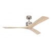 Ventilateur Plafond Macau 132cm Chromé Bois naturel CASAFAN 313266