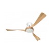 Ventilateur Plafonnier Eco Regento 140cm Blanc Bois naturel CASAFAN 314053