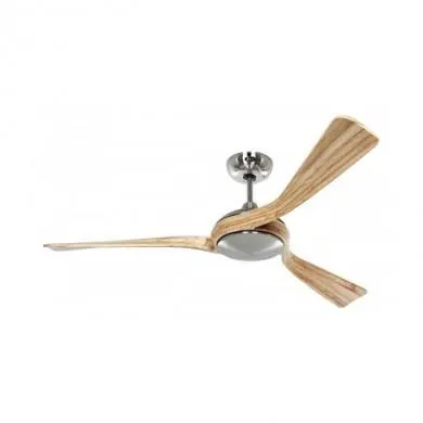Ventilateur Plafond Interior 142cm Chromé Bois Naturel CAS_314230 314230 Ventilateur Plafond Interior 142cm Chromé Bois Naturel CASAFAN 314230