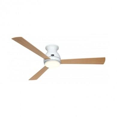 Ventilateur Plafond Design Pallas 142cm Blanc Erable Hetre CASAFAN 314274