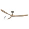 Ventilateur de Plafond Genuino 180cm Chromé Bois Naturel CASAFAN 318016