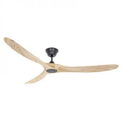 Ventilateur Design Genuino 180cm Noir Bois naturel CASAFAN 318018