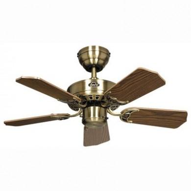 Ventilateur de Plafond Royal Classic 75cm Laiton Chêne CASAFAN 507501