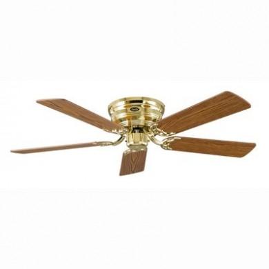 Ventilateur de plafond Classic Flat 132-III 132cm Laiton poli Chêne Hêtre CASAFAN 5132001