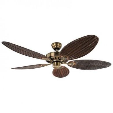 Ventilateur de Plafond Royal Classic 132cm Laiton Rotin CAS_51320196 51320196 Ventilateur de Plafond Royal Classic 132cm Laiton Rotin CASAFAN 51320196