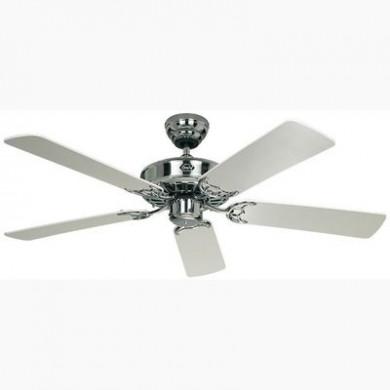 Ventilateur de Plafond Royal Classic 132cm Chromé Blanc CASAFAN 513202