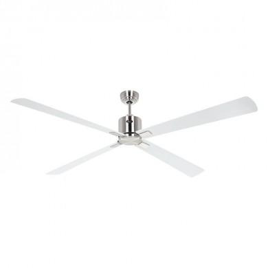 Ventilateur Plafond Eco Neo III 180cm Nickel brossé Blanc Gris Clair WiFi CASAFAN 942409