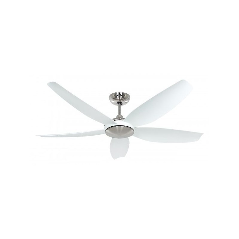 Ventilateur Plafond Eco Volare 142cm Chrome Blanc CAS_514280 514280 Ventilateur Plafond Eco Volare 142cm Chrome Blanc CASAFAN 514280