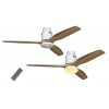 Ventilateur de Plafond Aerodynamix Eco 132cm Blanc Bois naturel CASAFAN 93132323