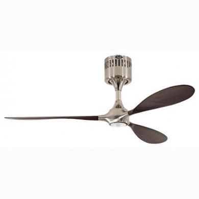 Ventilateur de Plafond Helico Paddle 132cm Chromé Bois Noyer CASAFAN 9313237