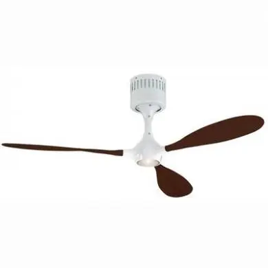 Ventilateur de Plafond Helico Paddle 132cm Blanc Bois Noyer CASAFAN 9313239