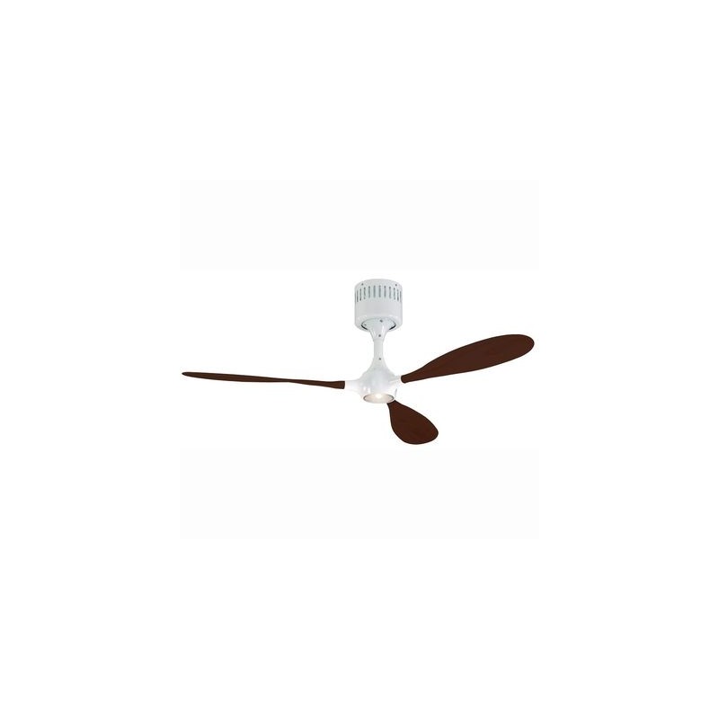 Ventilateur de Plafond Helico Paddle 132cm Blanc Bois Noyer CASAFAN 9313239
