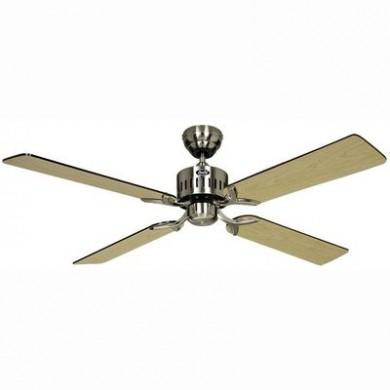 Ventilateur de Plafond Telesto 132cm Chrome Bois Erable Wengé CASAFAN 9413210