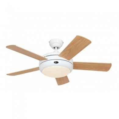 Ventilateur de Plafond Titanium 105cm Blanc Hêtre Pin CASAFAN 9510558