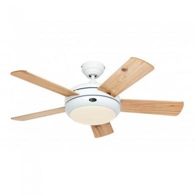 Ventilateur de Plafond Titanium 105cm Blanc Hêtre Pin CASAFAN 9510558