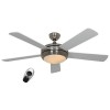 Ventilateur de Plafond Titanium 132cm Chrome Blanc CASAFAN 9513263