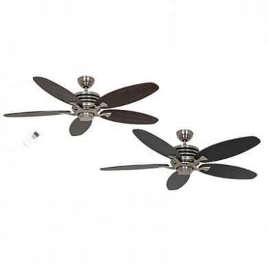 Ventilateur de Plafond Eco Gamma 137cm Chrome Noyer Noir CASAFAN 9513745