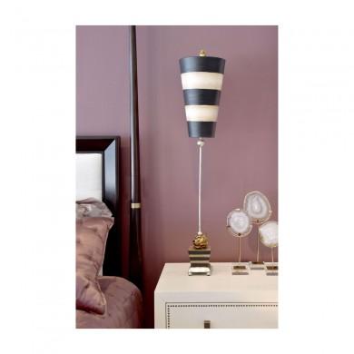 Lampe Peony Taupe Noir 1x60W E27 FLAMBEAU FB-PEONY-TL