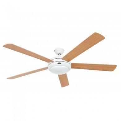 Ventilateur de Plafond Titanium 162cm Blanc Hêtre Pin CASAFAN 9516258