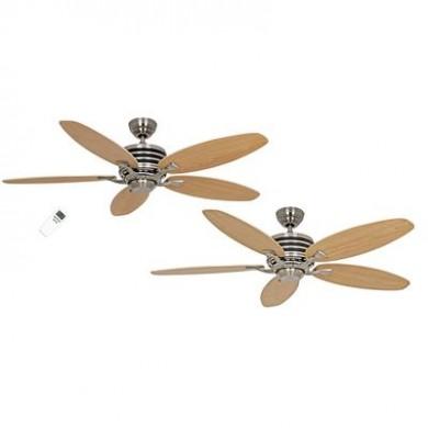 Ventilateur de Plafond Eco Gamma 137cm Chrome Hêtre Erable CASAFAN 9517249