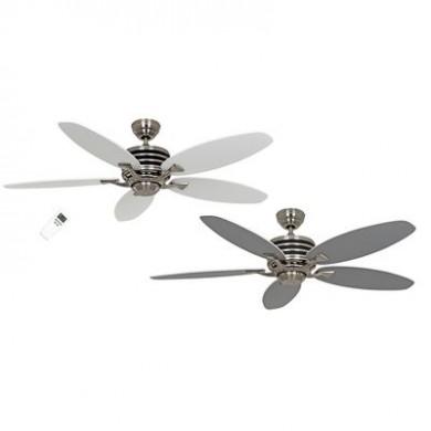 Ventilateur de Plafond Eco Gamma 137cm Chrome Blanc Gris clair CASAFAN 9517250