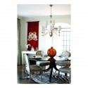 Lustre Sussex 9x60W Argent