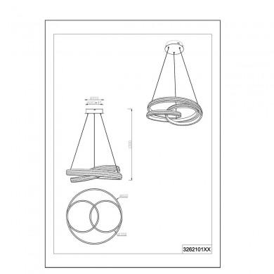 Suspension Yara Metal 1x60W SMD LED TRIO LIGHTING 326210132