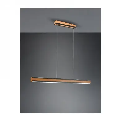 Suspension Deacon Noir Bois naturel 1x40W SMD LED TRI_326610232 326610232 Suspension Deacon Noir Bois naturel 1x40W SMD LED TRIO LIGHTING 326610232