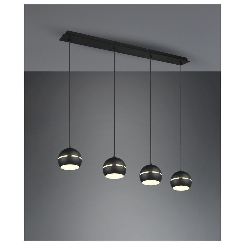 Suspension Boule Fletcher Noir mat 4x40W E14 TRI_313300432 313300432 Suspension Boule Fletcher Noir mat 4x40W E14 TRIO LIGHTING 313300432