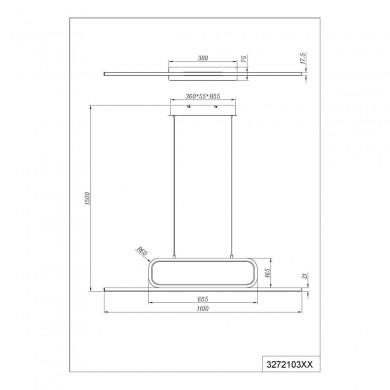 Suspension Aick Aluminium balayé 1x38W SMD LED TRIO LIGHTING 327210305