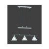 Suspension Stamina Nickel mat 3x40W E14 TRIO LIGHTING 3751031-07