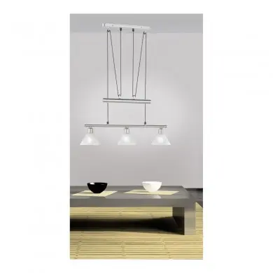 Suspension Stamina Nickel mat 3x40W E14 TRIO LIGHTING 3751031-07