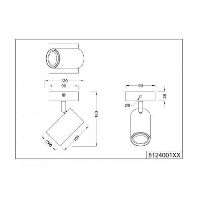 Plafonnier Marley Blanc mat 1x15W GU10 TRIO LIGHTING 812400131