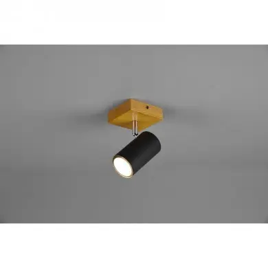 Plafonnier Marley Noir mat 1x15W GU10 TRIO LIGHTING 812400132
