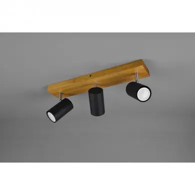 Plafonnier Marley Noir mat 3x35W GU10 TRIO LIGHTING 812400332