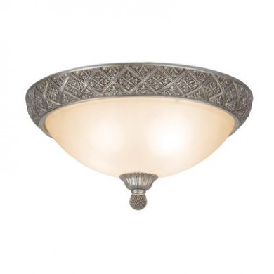 Plafonnier Country Argent vieilli et Ivoire 4x60W CH_254015304 254015304 Plafonnier Country Argent vieilli et Ivoire 4x60W Chiaro 254015304
