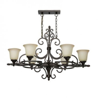 Lustre Country Bronze 6x60W CH_254015806 254015806 Lustre Country Bronze 6x60W Chiaro 254015806