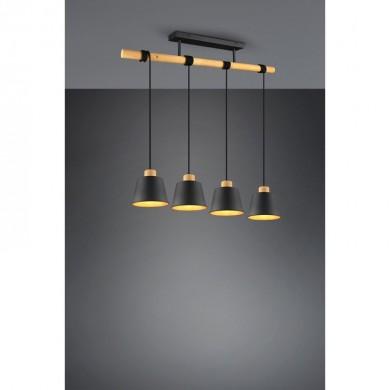 Suspension Harris Noir mat 4x40W E27 TRIO LIGHTING 312700432