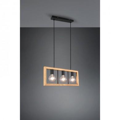 Suspension Industrielle Agra Noir mat 3x10W E27 TRIO LIGHTING 313800332