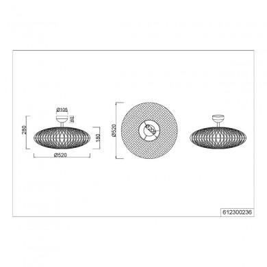 Plafonnier Hedda Noir mat 2x40W E27 TRIO LIGHTING 612300236