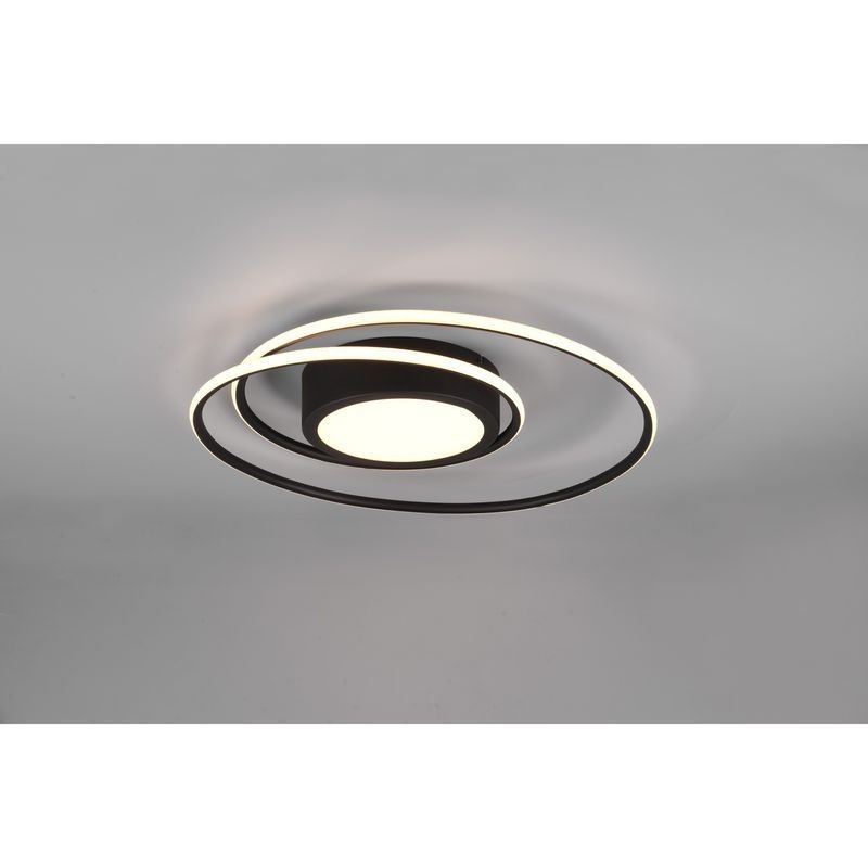 Plafonnier Yava Noir mat 1x56W SMD LED TRI_672310232 672310232 Plafonnier Yava Noir mat 1x56W SMD LED TRIO LIGHTING 672310232
