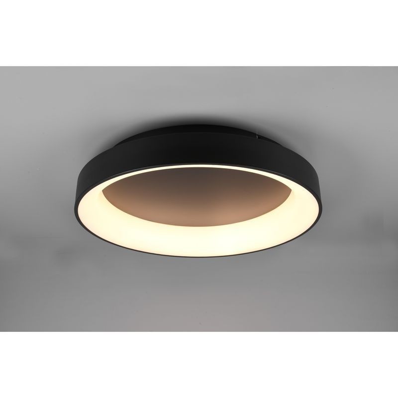 Plafonnier Girona Noir mat 1x48W SMD LED TRI_671290132 671290132 Plafonnier Girona Noir mat 1x48W SMD LED TRIO LIGHTING 671290132